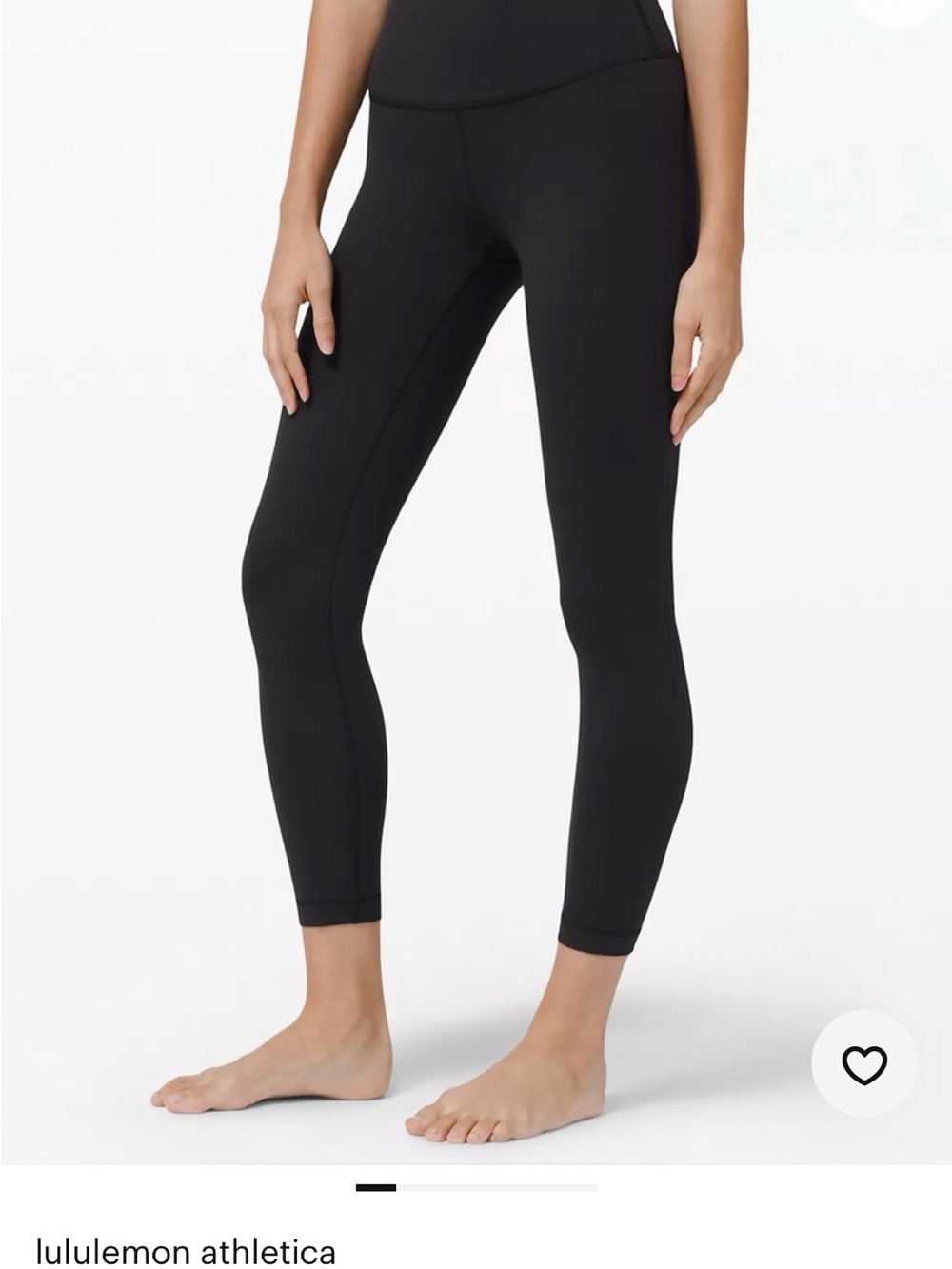 lululemon Wunder Under 23” black size 6